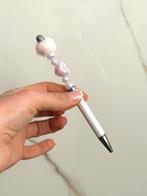 Gepersonaliseerde parelwitte pennen en roze parels, Overige merken, Balpen, Nieuw, Met doosje