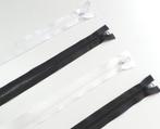 Promo! 521) 4 Deelbare ritsen zwart 40cm / wit 44~48 cm, Hobby en Vrije tijd, Naaien en Fournituren, Ophalen of Verzenden, Nieuw