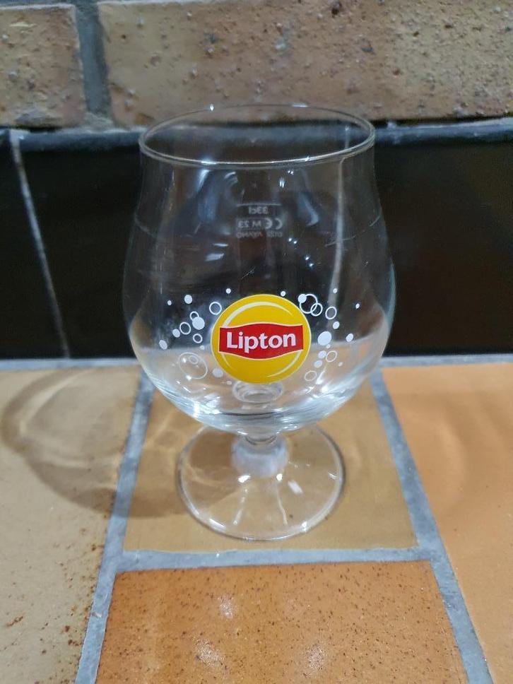 Verre Lipton, Collections, Verres & Petits Verres, Comme neuf, Verre à soda, Enlèvement
