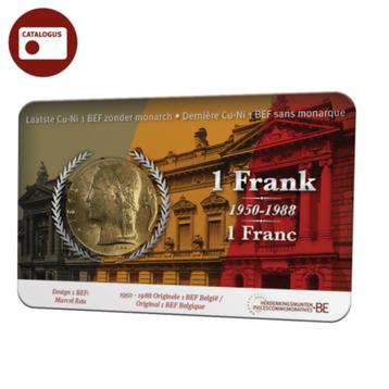 Numismatische coincard - 1 Belgische Frank (NL) beschikbaar voor biedingen