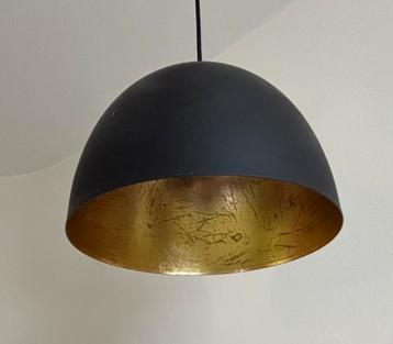 Hanglamp zwart - goud, Enlèvement, Comme neuf