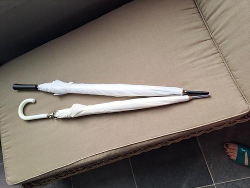 Witte regenschermen, Handtassen en Accessoires, Paraplu's, Zo goed als nieuw, Wit, Ophalen