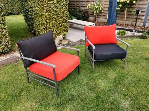 Tuinset (4 stoelen) Aluminium (zgan), Tuin en Terras, Tuinsets en Loungesets, Zo goed als nieuw, Loungeset, Aluminium, 4 zitplaatsen