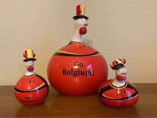 3 poules J-Line GO BELGIUM rouges