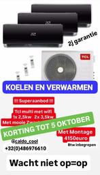 VERWARMEN EN KOELEN AIRCO'S MET ZEER SCHERPE PRIJZEN, Elektronische apparatuur, Ophalen, Verwarmen, Nieuw, 3 snelheden of meer