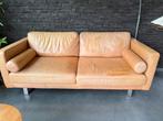 Lederen 2-zit in Cognac kleur (198*91cm), Maison & Meubles, Canapés | Sofas & Chaises Longues, 75 à 100 cm, 150 à 200 cm, Enlèvement
