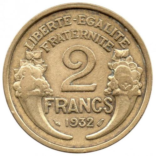 Frankrijk 2 francs, 1932 MORLON RÉPVBLIQVE FRANÇAISE 		2 FRA, Postzegels en Munten, Munten | Europa | Niet-Euromunten, Losse munt