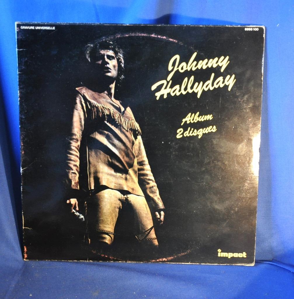 double vinyl 33 tours johnny hallyday (x2015), Cd's en Dvd's, Vinyl | Rock, Gebruikt, Overige genres, Ophalen of Verzenden