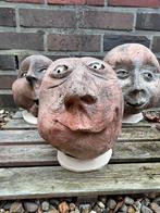 3 unieke terra cotta / klei hoofden, Antiek en Kunst, Ophalen of Verzenden