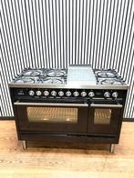 Luxe Boretti Fornuis zwart hoogglans 7 pits & 2 ovens 120 cm, Electroménager, Fours, Four avec gril, Enlèvement ou Envoi, Comme neuf