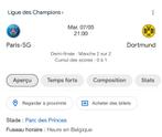 PSG- Dortmund disponible, Tickets & Billets, Sport | Football