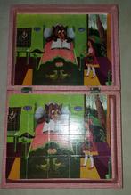 Blokpuzzel VINTAGE (ca. 1975 - sprookjes), Kinderen en Baby's, Speelgoed | Kinderpuzzels, 10 tot 50 stukjes, Van hout, Gebruikt