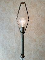 Vloerlamp messing met fijn glas, Ophalen, Gebruikt, Glas