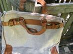 Beige, canvas boodschapppentas, 40 tot 60 cm, Beige, Zo goed als nieuw, 35 tot 55 cm