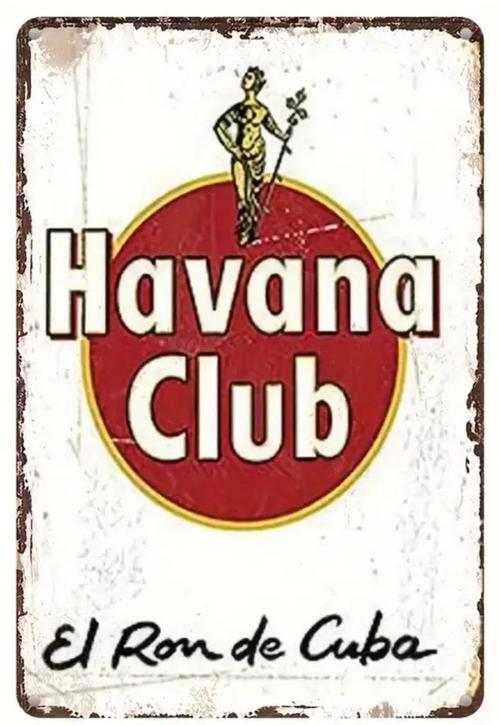 Metalen vintage mancave reclamebord Havana Club 2 - nieuw, Verzamelen, Merken en Reclamevoorwerpen, Nieuw, Reclamebord, Ophalen of Verzenden