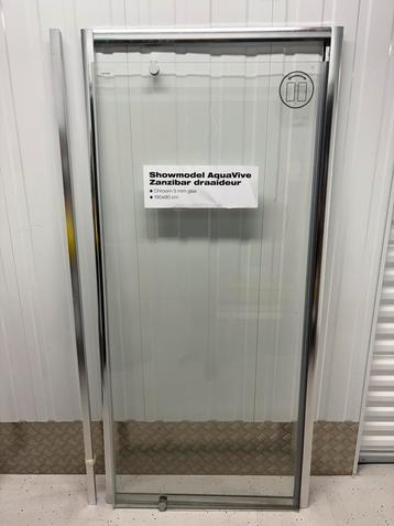 GOEDKOOPSTE Showroom Douchedeur Zanzibar 90x190cm - 5mm glas beschikbaar voor biedingen