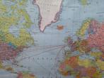 Wereldkaart, Antiek en Kunst, Antiek | Schoolplaten, Ophalen, Aardrijkskunde
