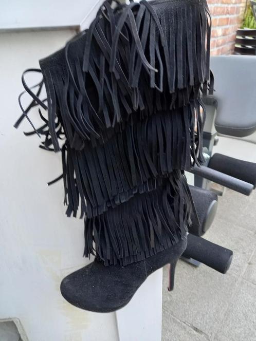 LOUBOUTIN LAARZEN ZWART., Kleding | Dames, Schoenen, Zo goed als nieuw, Zwart, Ophalen