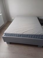 houten bed twijfelaar + nachtkastje, Huis en Inrichting, Ophalen, Gebruikt, 140 cm, Landelijk