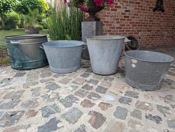Nieuwe aanbod zinken kuipen- ketels en baden vd tuin! TOPPER beschikbaar voor biedingen