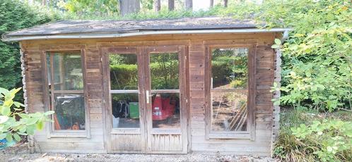 Tuinhuis stijl Blokhut ´Griekenland´ vurenhout  34 mm, Tuin en Terras, Tuinhuizen, Gebruikt, Blokhut, Hout, 250 tot 300 cm, 200 tot 400 cm