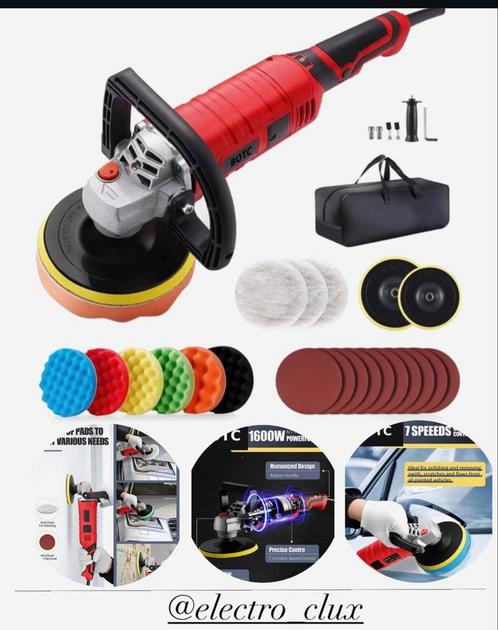 Professionele Polijstmachine incl Volledig Set  Opbergtas!, Auto diversen, Onderhoudsmiddelen, Ophalen of Verzenden