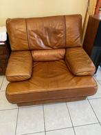 2 fauteuils en cuir buffle gratuits., Maison & Meubles, Fauteuils, 75 à 100 cm, Enlèvement, Utilisé, Cuir