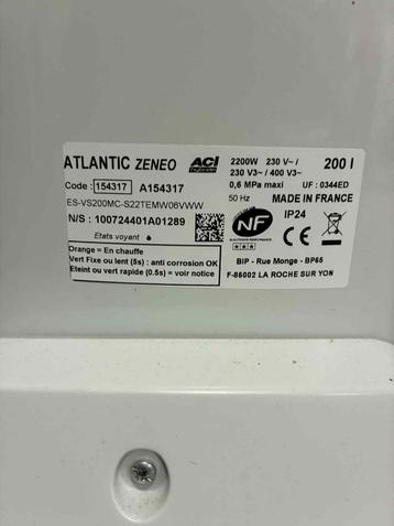 Boiler Electrique ZENEO 200L 2200W 2ème main beschikbaar voor biedingen