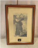 Prachtige Oude Gravure 'Le Retour du Marchee' - L B Delfosse, Antiek en Kunst, Ophalen of Verzenden