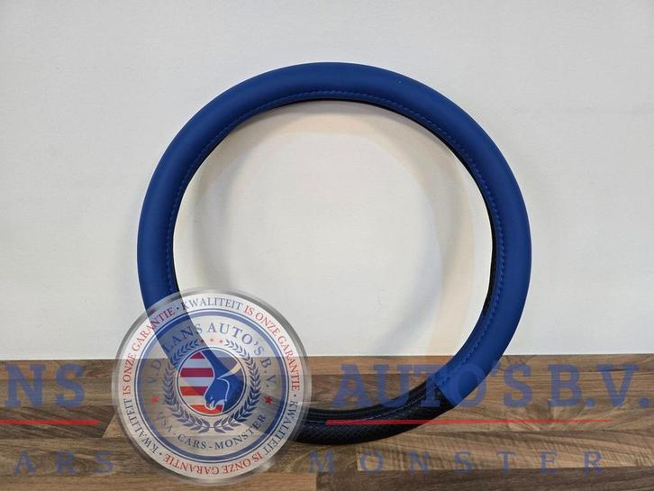 Blauwe lederen race stuurhoes – grip & stijl 38 cm, Auto-onderdelen, Besturing, Nieuw, Ophalen of Verzenden