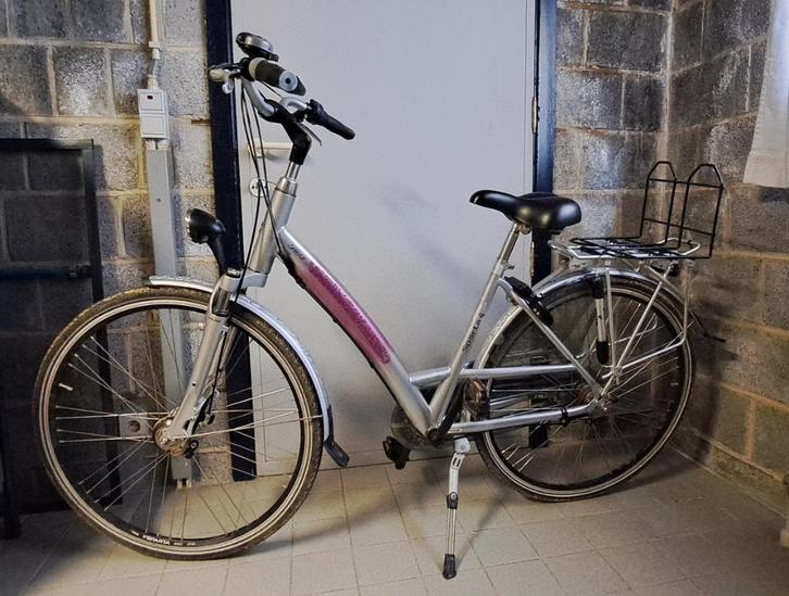 Damesfiets Sparta zilver/roos, Fietsen en Brommers, Fietsen | Dames | Damesfietsen, Gebruikt, Sparta, Versnellingen, Ophalen