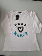 XL gecentreerde witte t-shirt 3/4 mouw Tèr de Caractère, Kleding | Dames, Wit, Maat 46/48 (XL) of groter, Nieuw, Ophalen of Verzenden