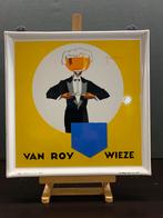ZEER MOOI Emaille Reclamebordje WIEZE uit 1953(VERKOCHT), Ophalen, Gebruikt, Reclamebord