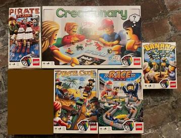 5 x LEGO spellen – Creationary, Heroica, Race, Pirate Code.. beschikbaar voor biedingen