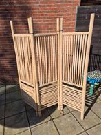 3delige Paravent in hout 40 euro 0498287137, Ophalen, Zo goed als nieuw