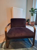 Zetel eenzit blauw suede en metaal, Huis en Inrichting, Zetels | Zetels, Ophalen, 150 tot 200 cm, Tweepersoons, 75 tot 100 cm