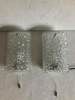 Vintage wandlampen van ijsglas van Hoffmeister Leuchten, Huis en Inrichting, Ophalen of Verzenden, Gebruikt