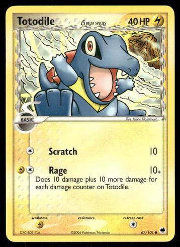 Totodile δ 67/101 - Dragon Frontiers beschikbaar voor biedingen