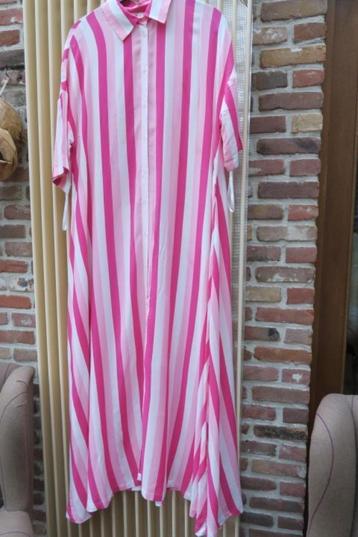 Maxi kleedje strepen rood roze Twinset mt 42 disponible aux enchères