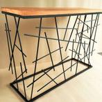 Console acier bois design, Maison & Meubles, Enlèvement, Neuf
