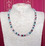 Indiaanse ketting voor man of vrouw turkoois, koraal Surfer, Handtassen en Accessoires, Kettingen, Blauw, Nieuw, Ophalen of Verzenden