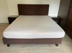 Boxsprings en nachttafels, Huis en Inrichting, Ophalen, Gebruikt, Bruin, Mooie boxspring