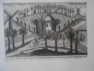 dessin de l'estampe du pèlerinage de Melsele OLV par Gaverla