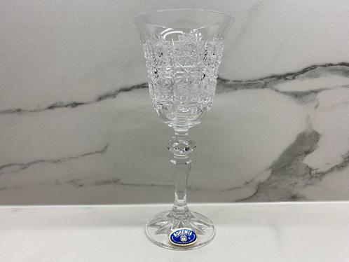 Bohemia Tsjechische 24k wijn- drinkglas jaren ‘80, Verzamelen, Glas en Drinkglazen, Nieuw, Borrel- of Shotglas, Ophalen of Verzenden