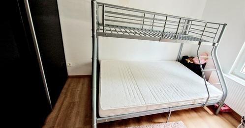Stapelbed metaal frame, Huis en Inrichting, Slaapkamer | Stapelbedden en Hoogslapers, Zo goed als nieuw, Stapelbed, 140 cm, 200 cm