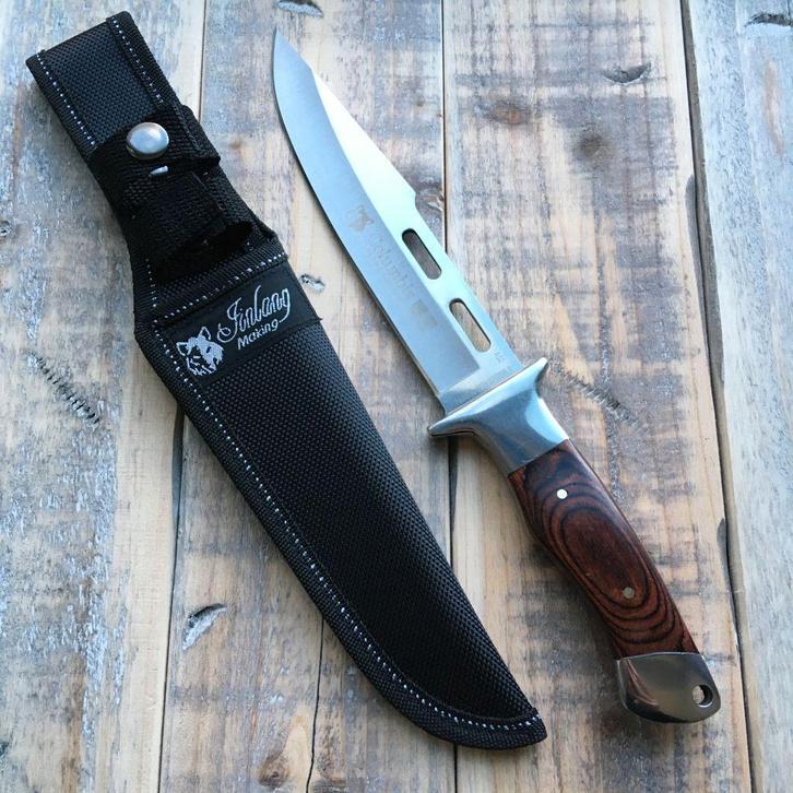 Columbia jachtmes (30,5 cm) in zwart cordura foedraal, Verzamelen, Militaria | Algemeen, Overige soorten, Mes of Dolk, Verzenden