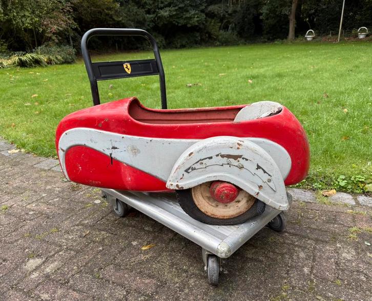 Metalen kermis zijspan L’Autopede, Antiek en Kunst, Antiek | Speelgoed, Ophalen