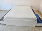 Bed met dikke matras + 4 opbergruimte MOET WEG, Huis en Inrichting, Slaapkamer | Boxsprings, Ophalen, Zo goed als nieuw