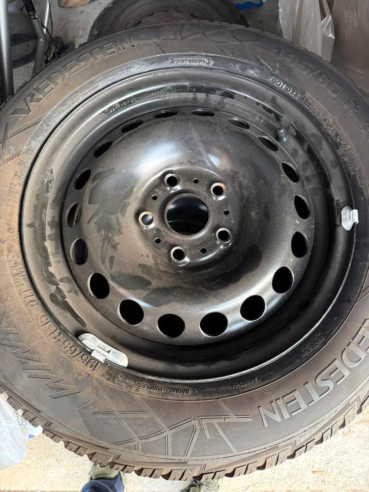 5x112 complete winterwielen, Auto-onderdelen, Banden en Velgen, Banden en Velgen, Winterbanden, 15 inch, 195 mm, Personenwagen