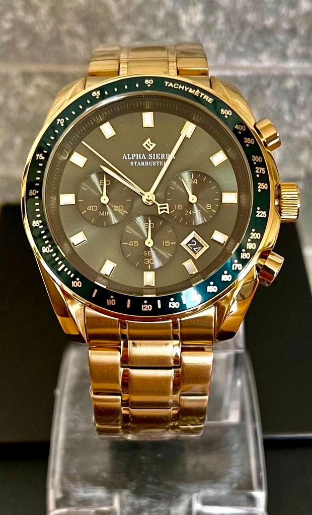 ALPHA SIERRA STARBUSTER SPORT CHRONO TWV399€! 💯%NIEUW!, Handtassen en Accessoires, Sporthorloges, Nieuw, Ophalen of Verzenden